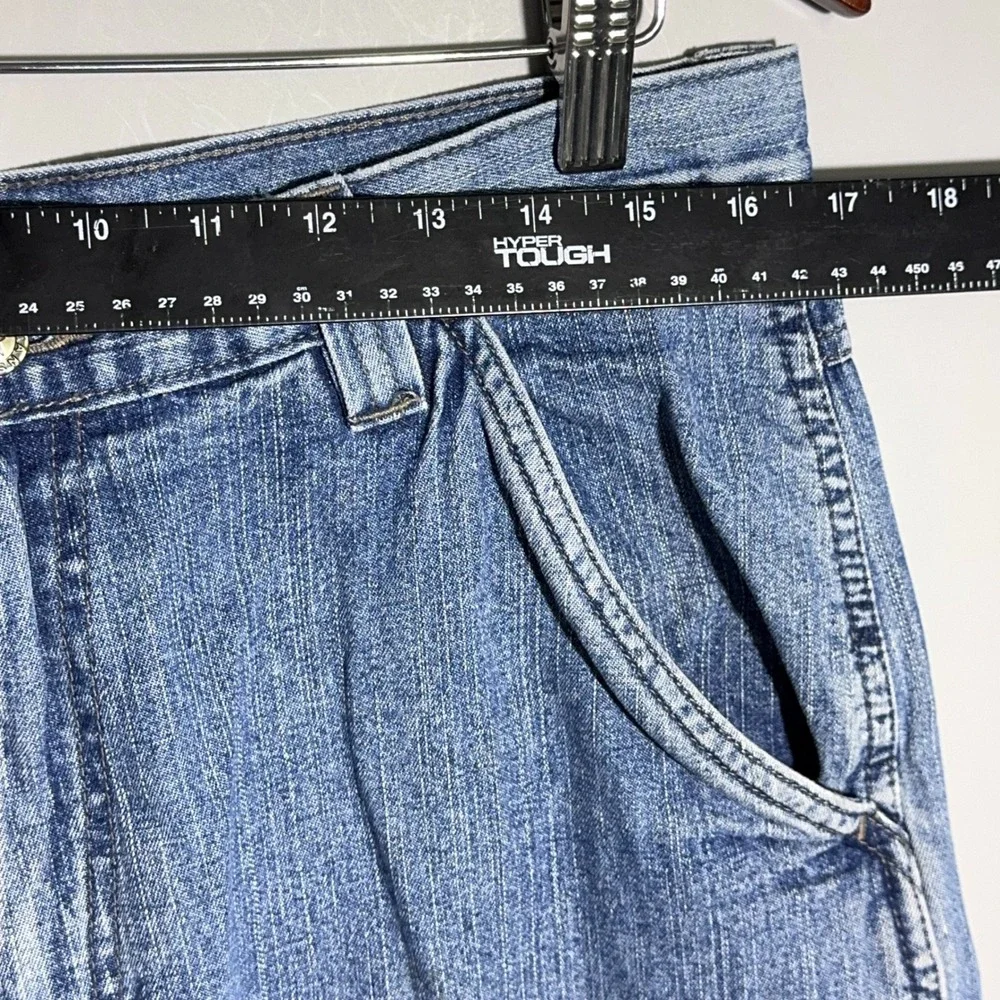 Wrangler Relaxed Fit Y2K Cargo Shorts Mens Size 34 Denim Blue Gorpcore